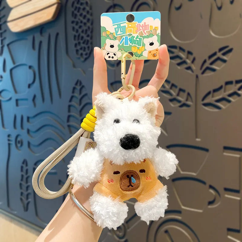 Westie Wag Plush Loop Keychain