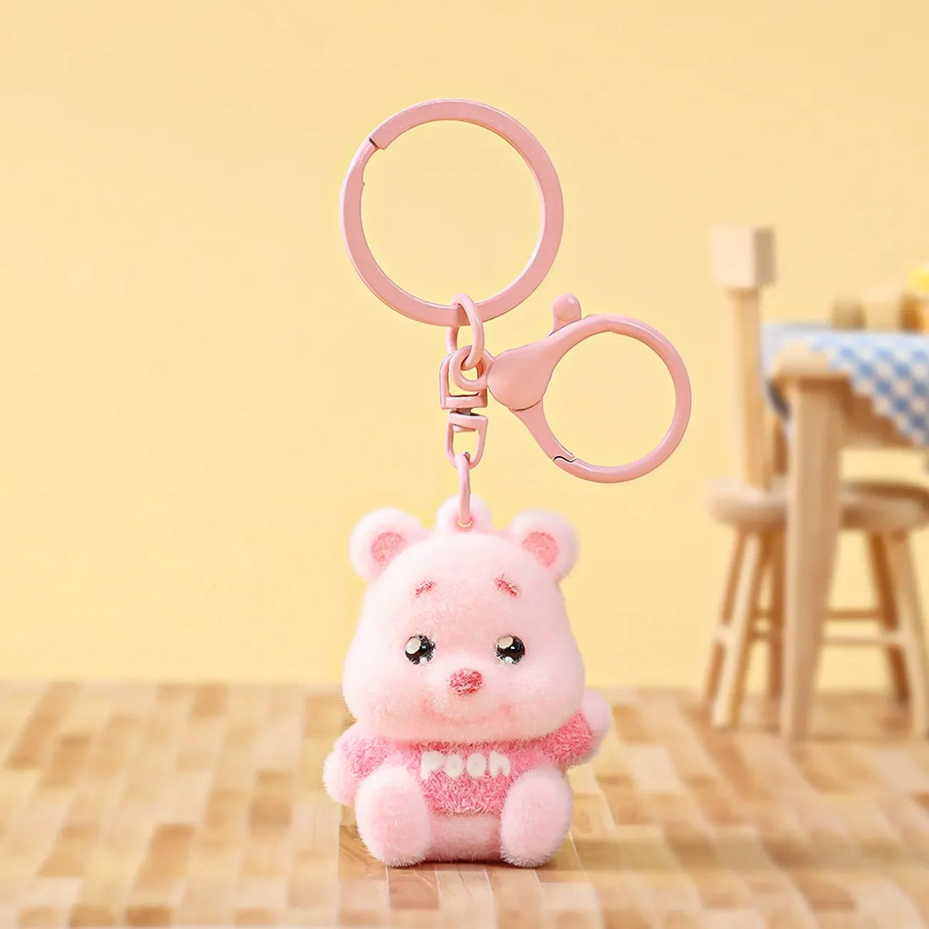 Honey Pooh Flocked Fuzz Keychain