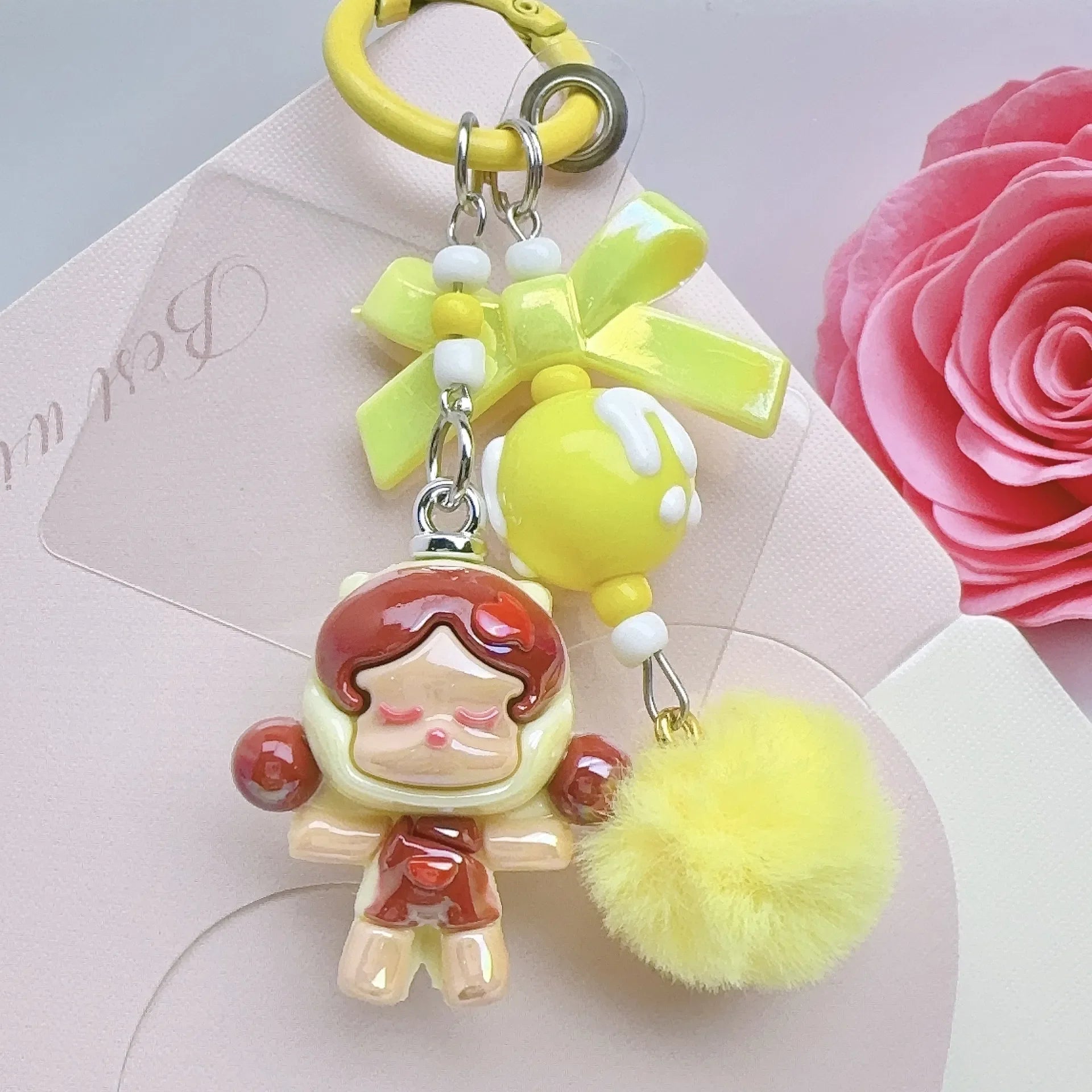 SkullPanda Opulent Pom Pom Keychain