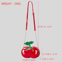 Berry-Sweet Double Cherry Novelty Crossbody Bag