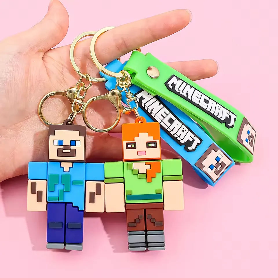 Minecraft Overworld Blockbuster Keychain