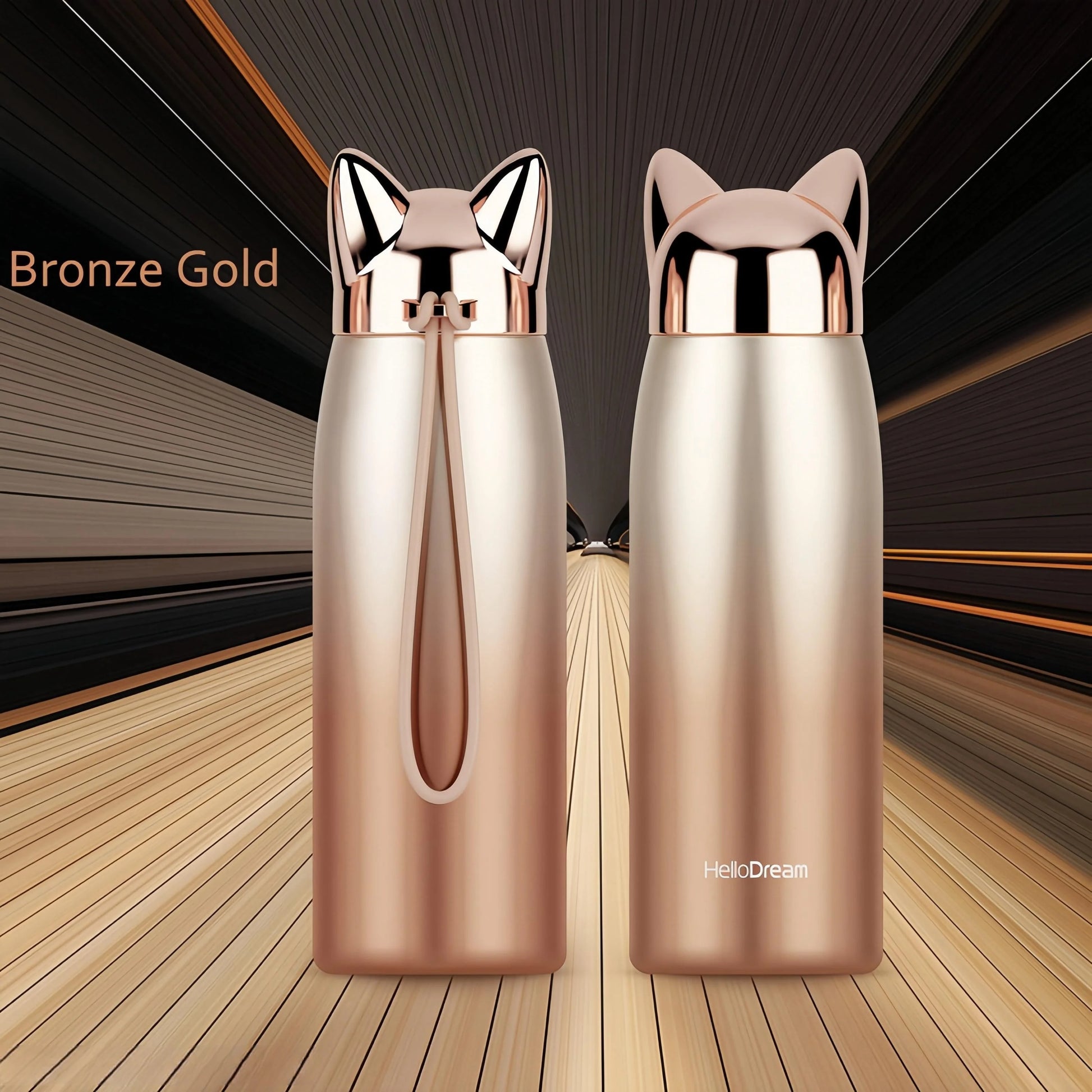 Cute Cat Fox Ears Insulated Bottle (300 ml)