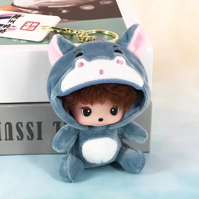 Monchhichi Menagerie Hooded Plush Keychain
