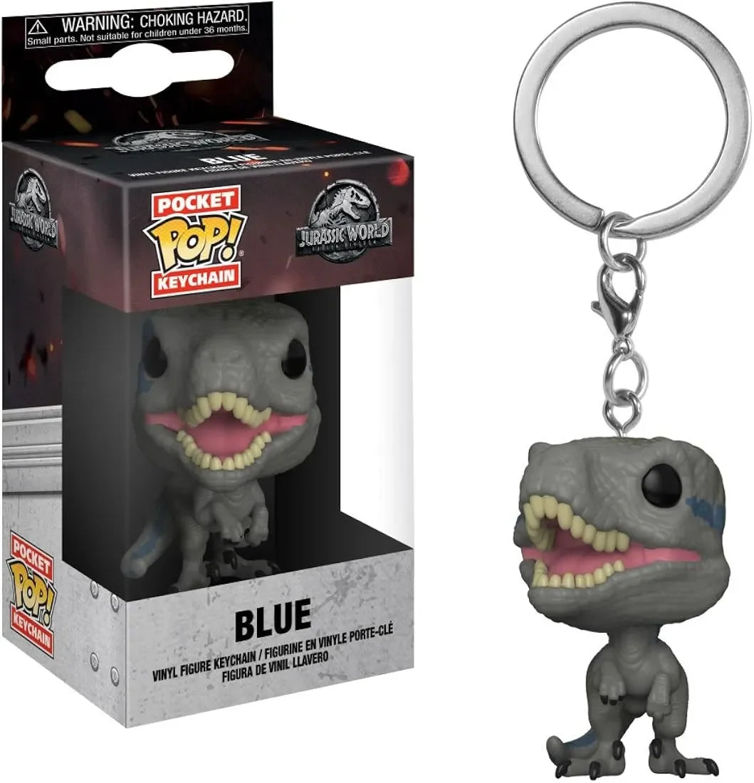 Funko POP Blue Velociraptor Keychain