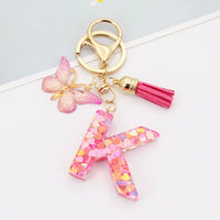 Butterfly Prism Initial Luxe Keychain