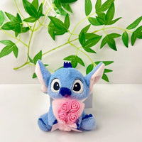 Stitch Bloom Ready Plush Keychain