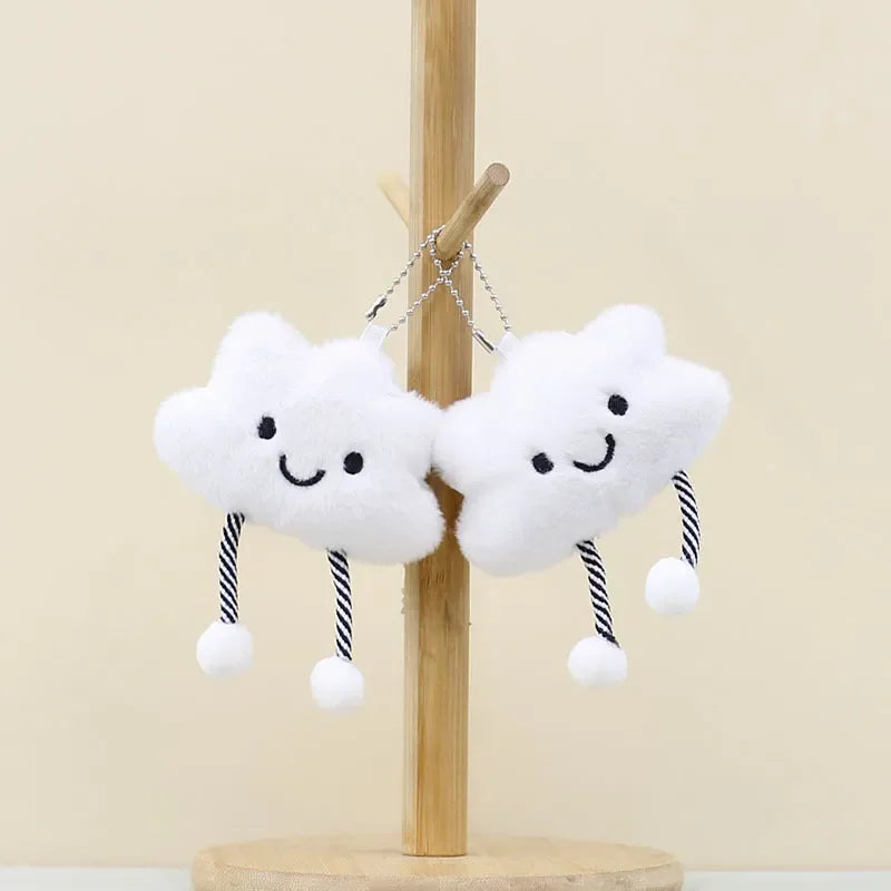 Smiling Cloud Plush Keychain