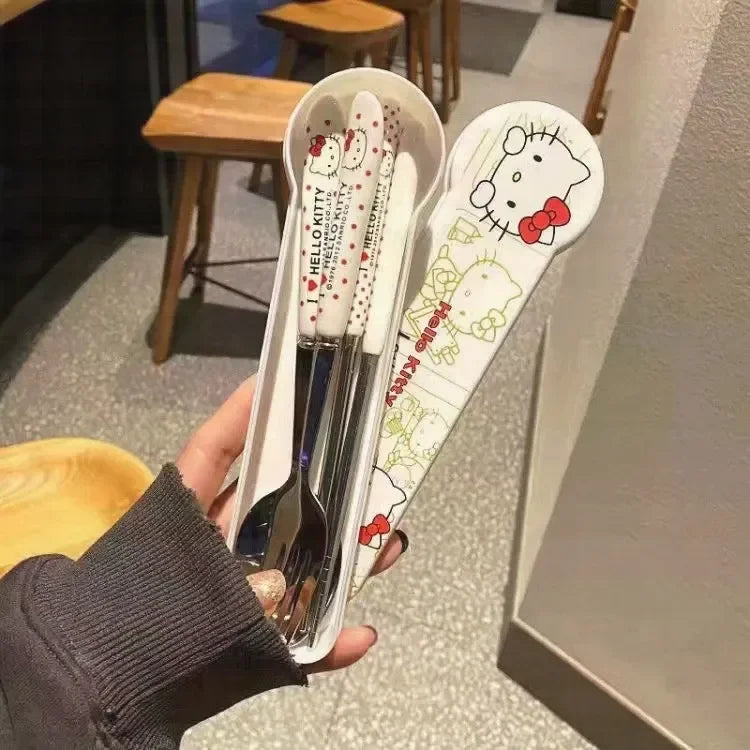 Hello KT Mealtime Magic Cutlery Set