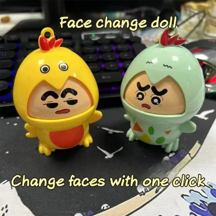 Shinichan Cheeky Chicken Expression Keychain