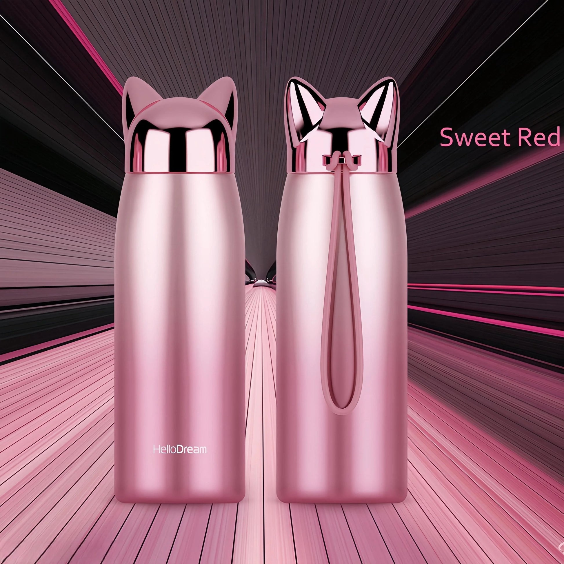 Cute Cat Fox Ears Insulated Bottle (300 ml)