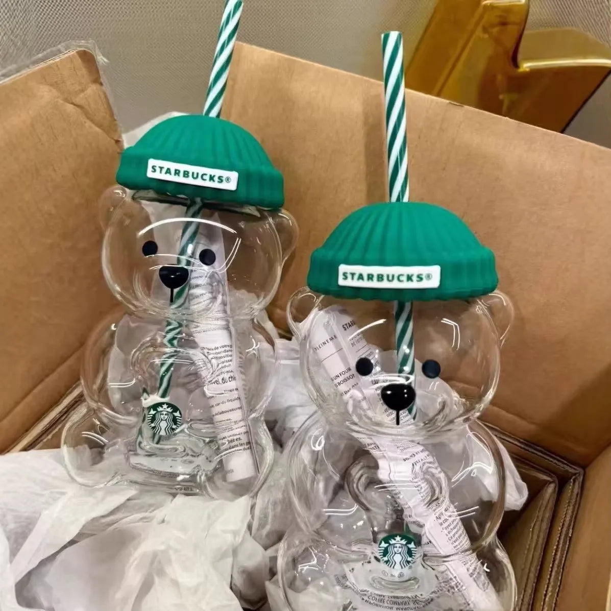 Starbucks Bearista Bear Glass Cup (20 oz)