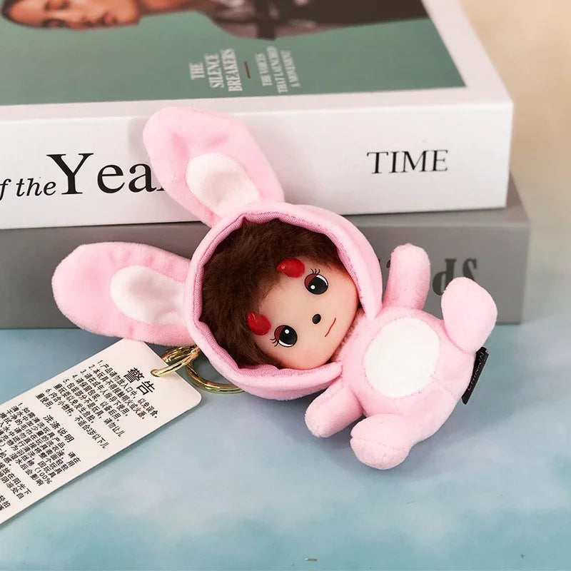 Monchhichi Menagerie Hooded Plush Keychain