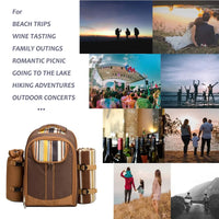 Deluxe Bottle Carry Picnic Backpack