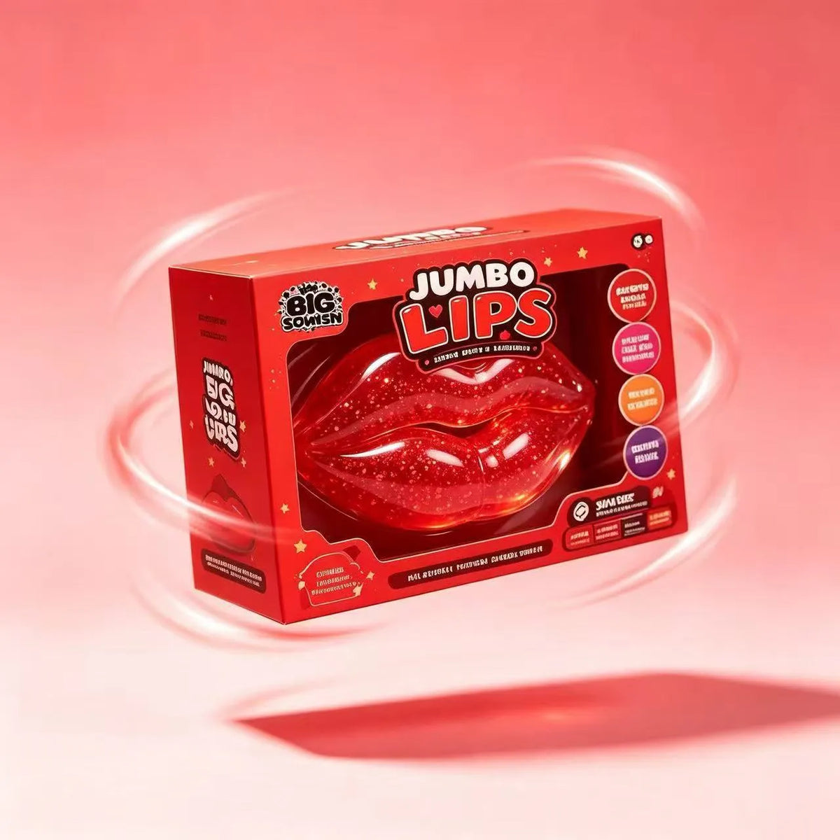 Jumbo Ruby Red Lips Squishy Toy (Set of 2)