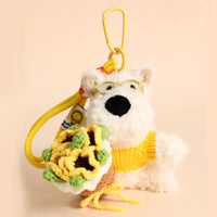 West Highland Floral Gift Plush Keychain