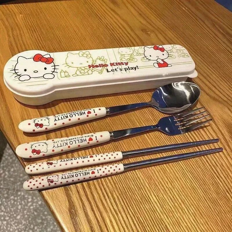 Hello KT Mealtime Magic Cutlery Set
