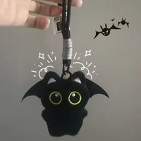 Black Hero Cat Plush Keychain