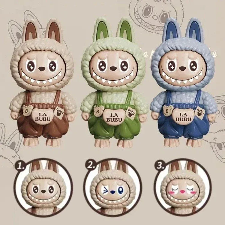 Labubu Jumpsuit Face Changing Keychain