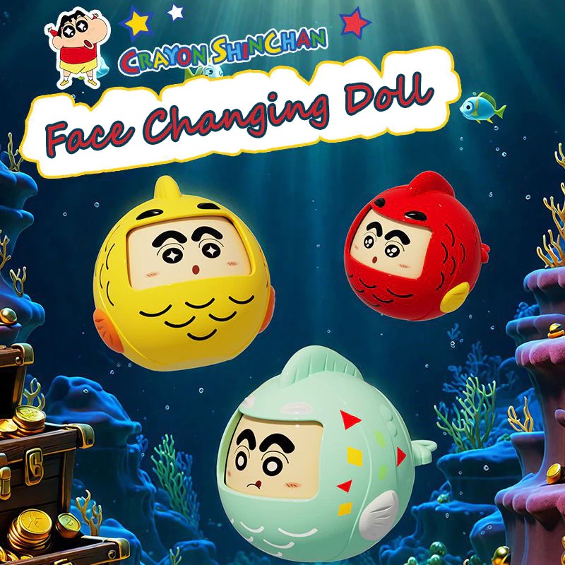 Shinichan Fishy Fin Pal Expression Keychain