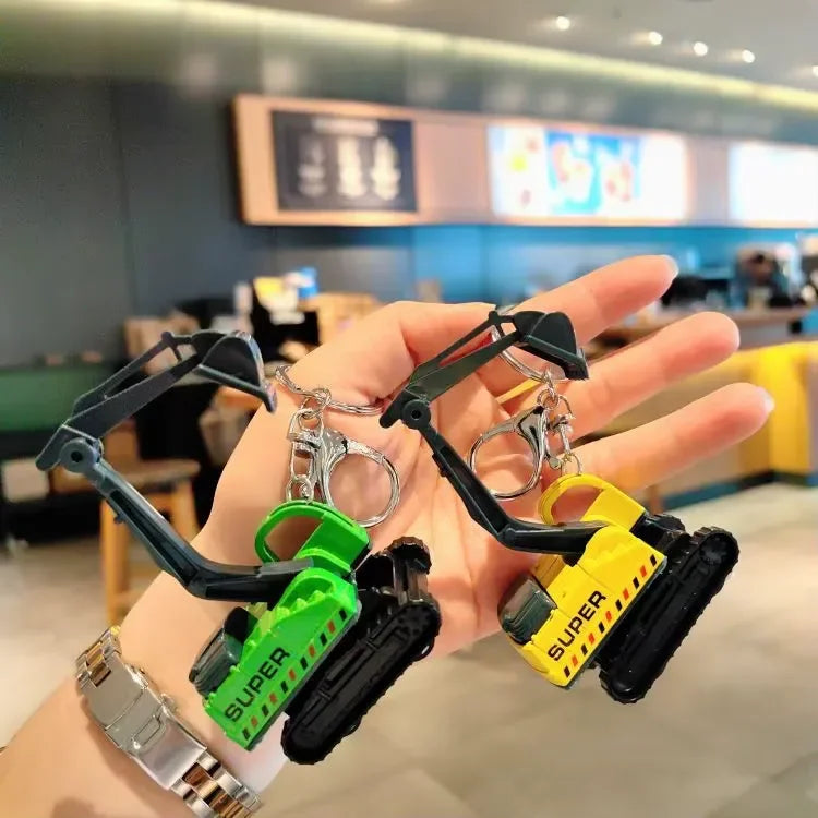 Mini Excavator Truck Pullback Keychain