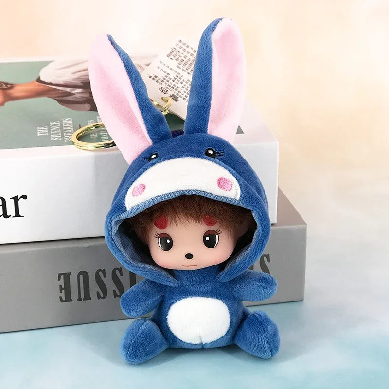 Monchhichi Menagerie Hooded Plush Keychain