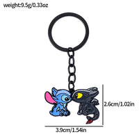 Stitch & Toothless Attachment Keychain
