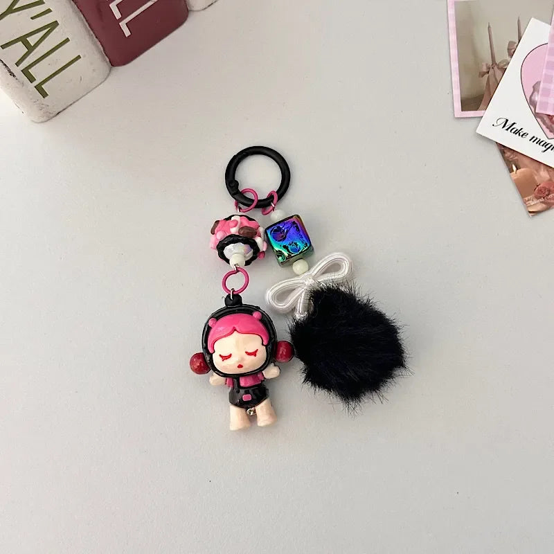 SkullPanda Opulent Pom Pom Keychain
