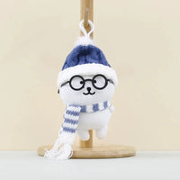Winter Geek Bear Plush Keychain