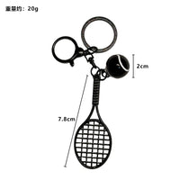 Grand Slam Pastel Tennis Racket & Ball 3D Keychain