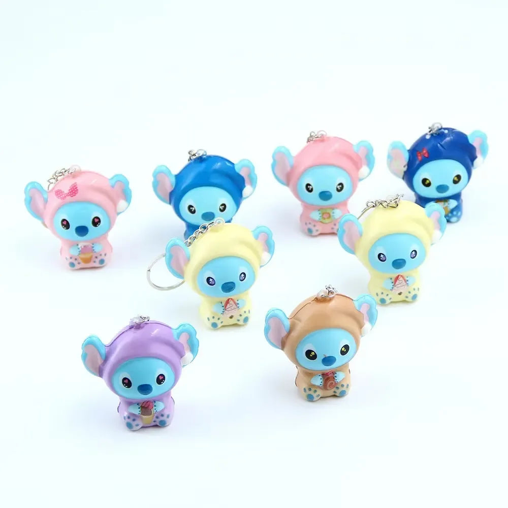 Stitch Eat Before Sleep Squishy Keychain