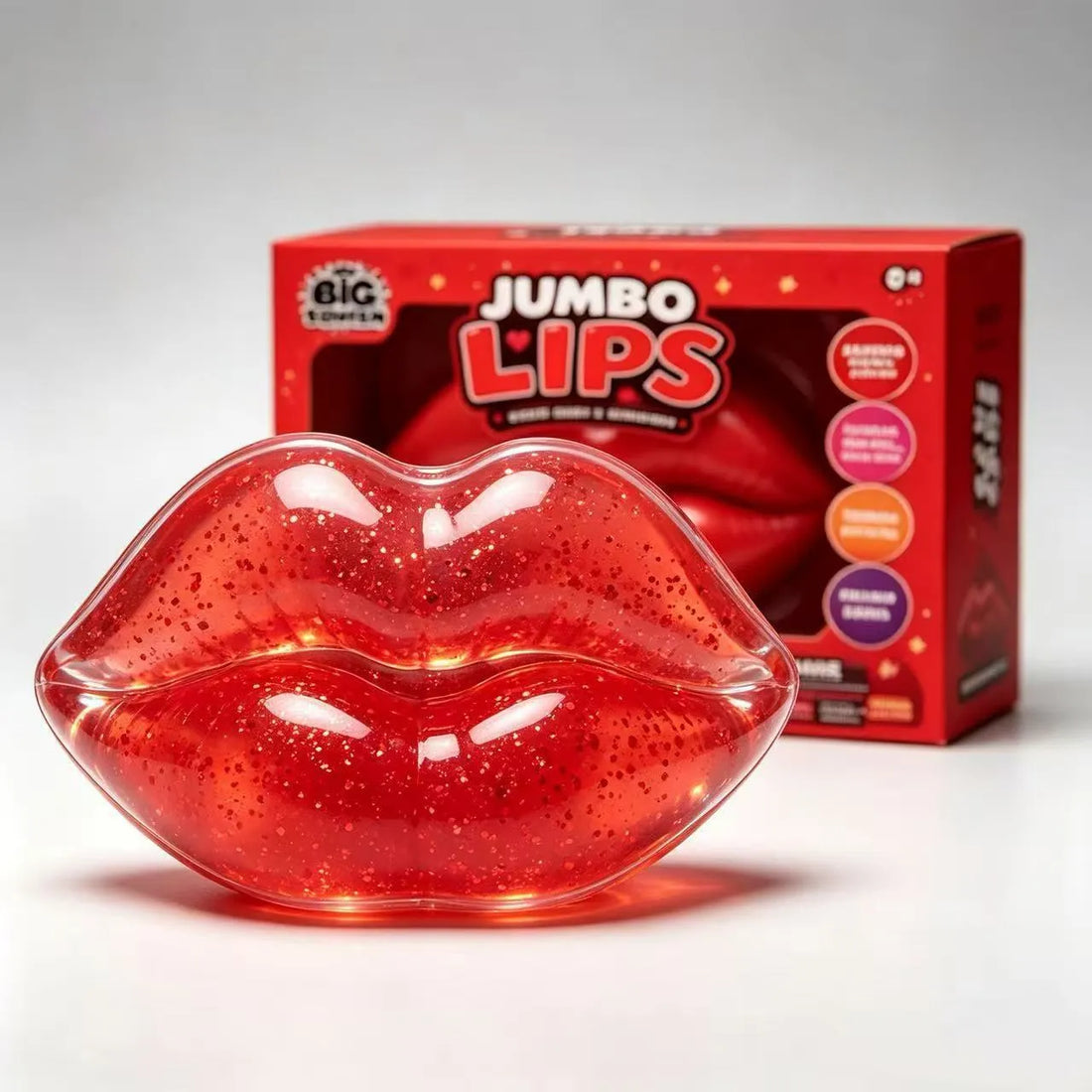 Jumbo Ruby Red Lips Squishy Toy (Set of 2)