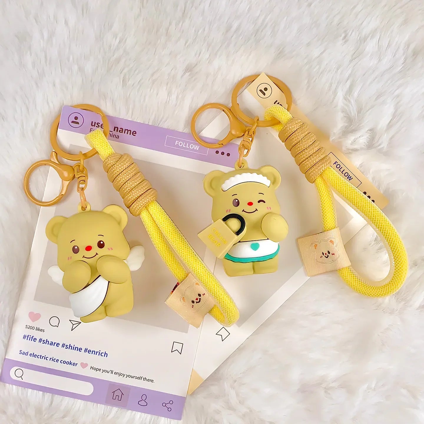 Butter Bear Boutique Loop Keychain