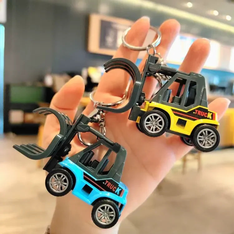 Mini Excavator Truck Pullback Keychain