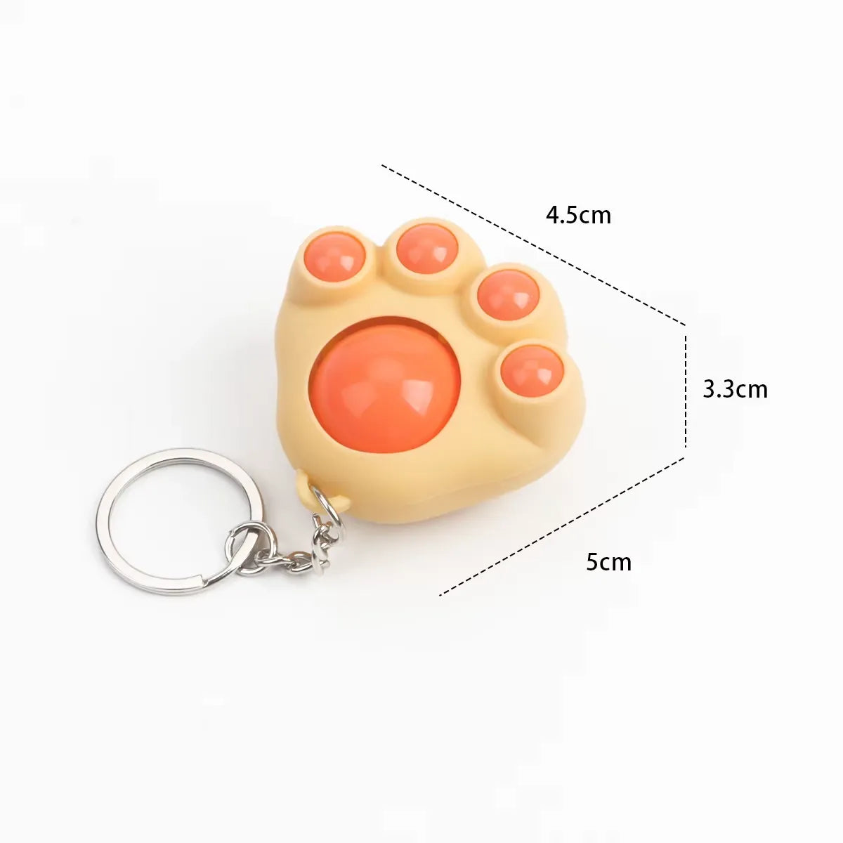 Cat Paw Sensory Massager Fidget Keychain