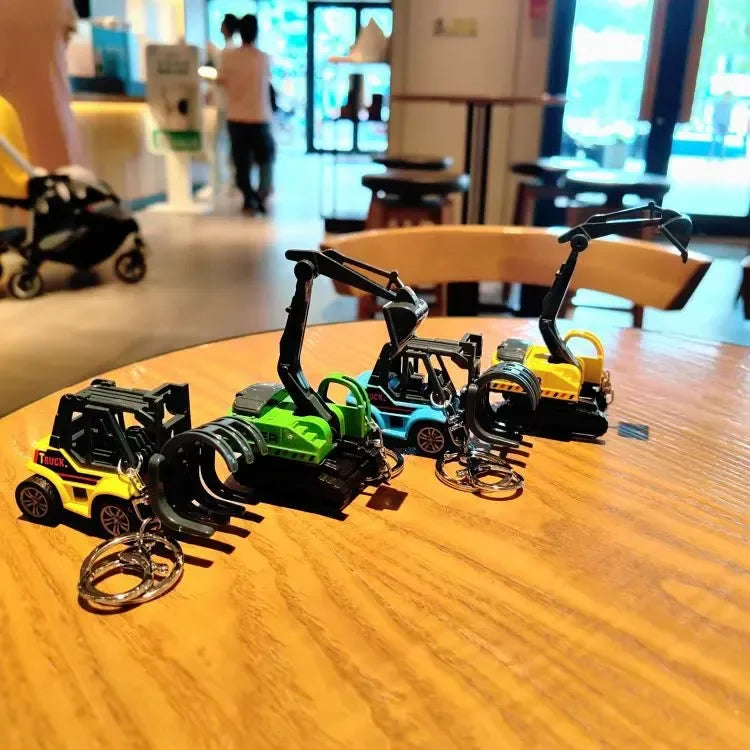 Mini Excavator Truck Pullback Keychain