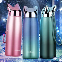 Cute Cat Fox Ears Insulated Bottle (300 ml)