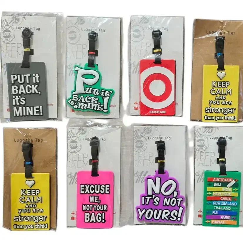 Trendy Travel Themed Luggage Tags