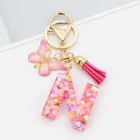 Butterfly Prism Initial Luxe Keychain