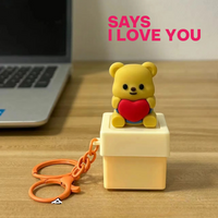 Butter Bear I Love You Fidget Keychain