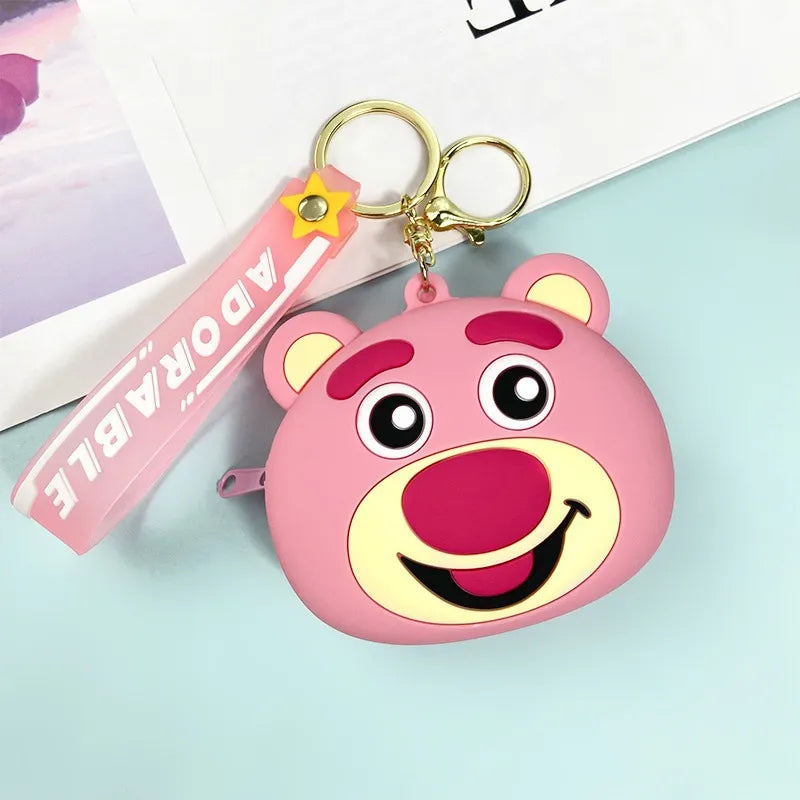 Strawberry Bear Kawaii Coin Pouch