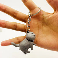 Happy Strides Walking Kitty Keychain