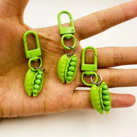 Creative Pea Pod Simulation Keychain