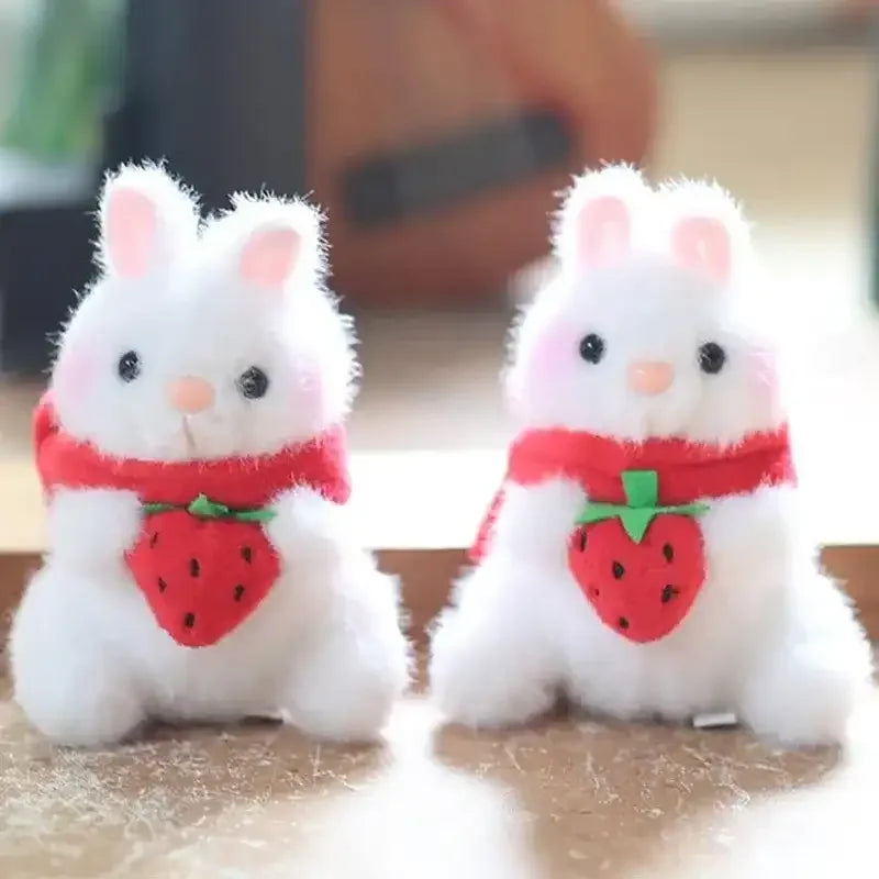 Porte-clés lapin fraise absolument adorable 