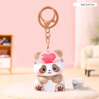 Panda Pulse I Love You Keychain