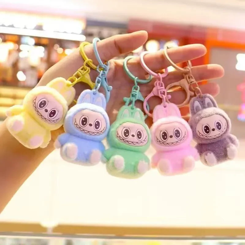 Labubu Have a Seat Mini Flock Keychain