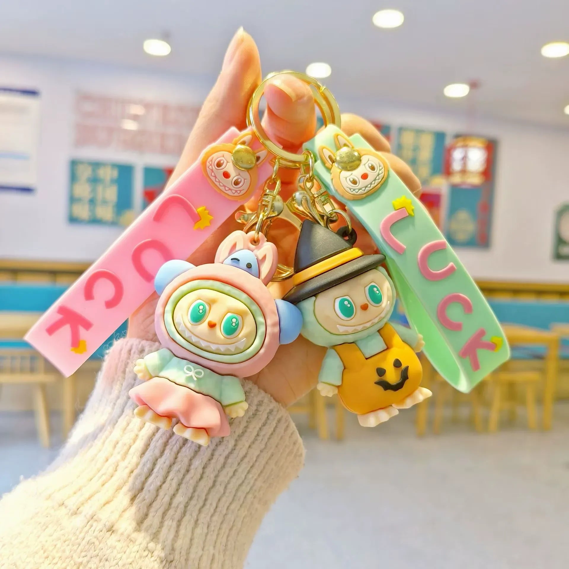 Blessed Luck Labubu 3D Keychain