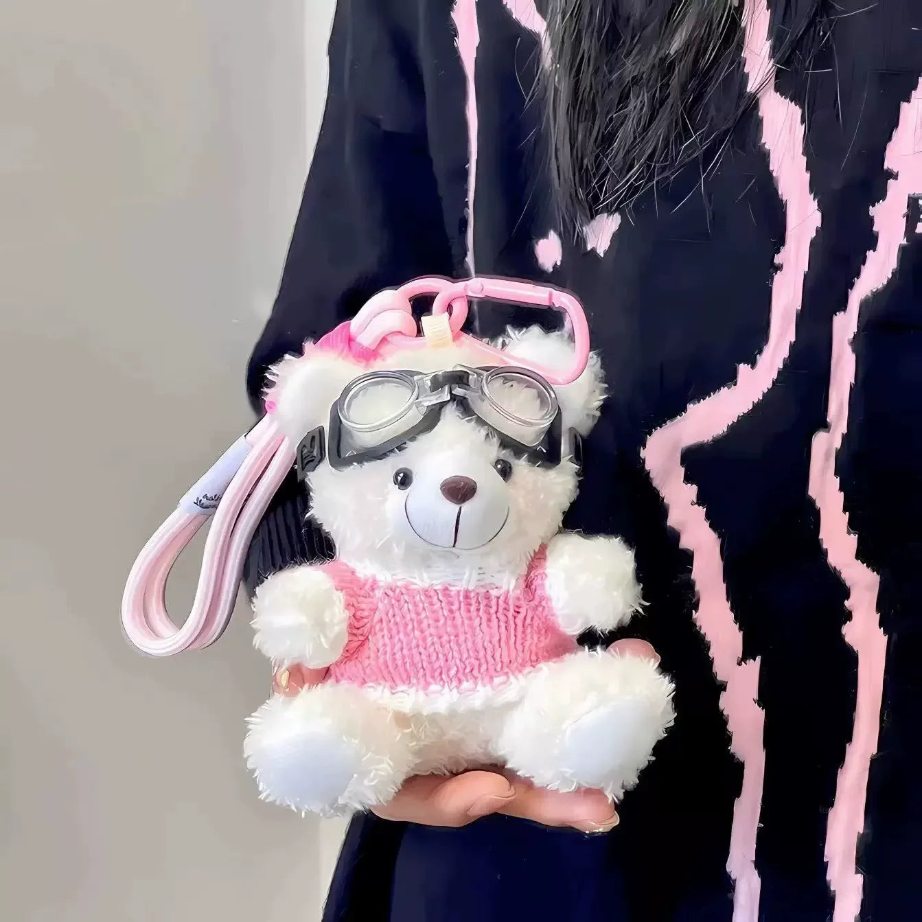 Flight Friend Pilot Bear Plush Keychain