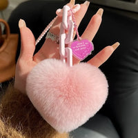 Velvet Heart Premium Plush Keychain