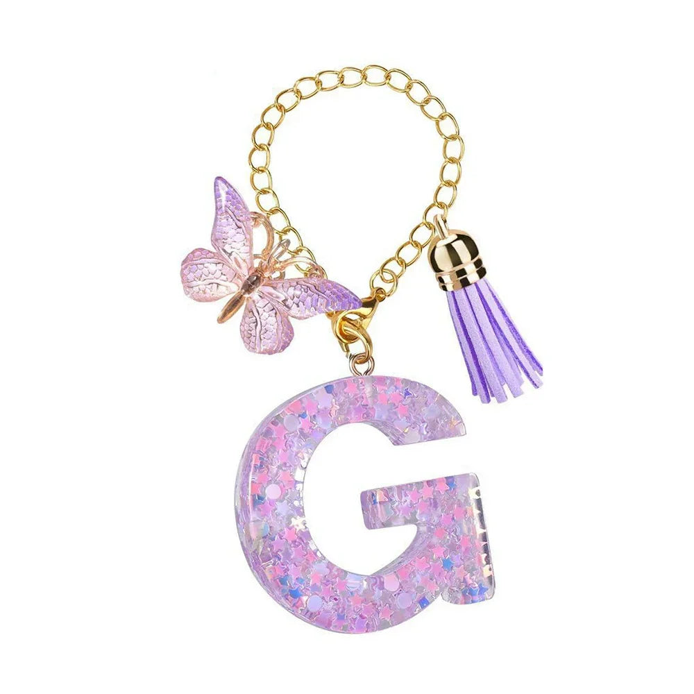 Butterfly Liquid Luxe Letter Charm