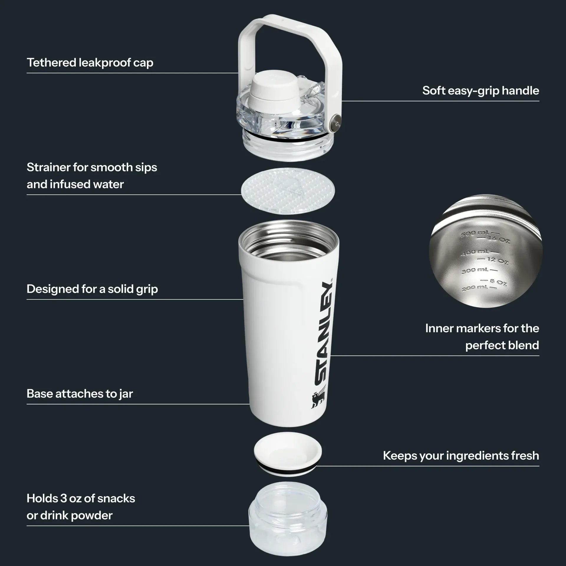 Stanley Activate Shaker Bottle (20 Oz)